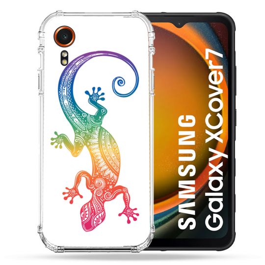 Coque Renforcée Pour Samsung Galaxy Xcover 7 Animal Salamandre Color
