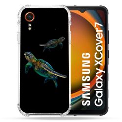 Coque Renforcée Pour Samsung Galaxy Xcover 7 Animal Tortue Noire multicolore