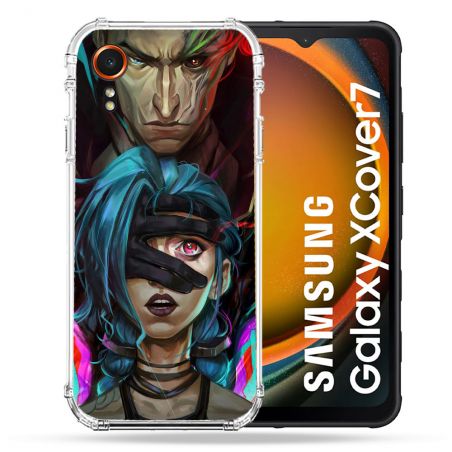 Coque Renforcée Pour Samsung Galaxy Xcover 7 Arcane Jynx Bleu