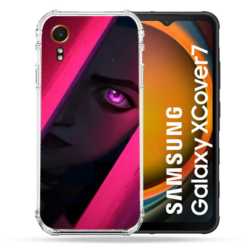 Coque Renforcée Pour Samsung Galaxy Xcover 7 Arcane Jynx Rose
