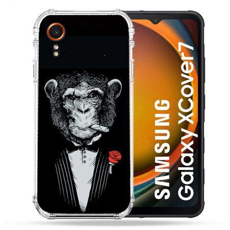 Coque Renforcée Pour Samsung Galaxy Xcover 7 Decale Singe Mafia