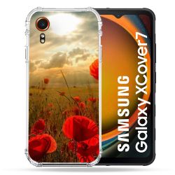 Coque Renforcée Pour Samsung Galaxy Xcover 7 Fleur Coquelicot