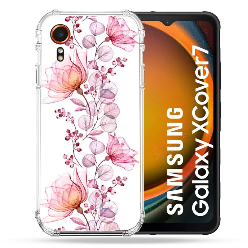 Coque Renforcée Pour Samsung Galaxy Xcover 7 Fleur Eclosion