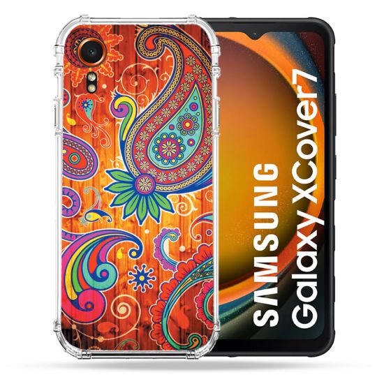 Coque Renforcée Pour Samsung Galaxy Xcover 7 Fleur Psychedelic