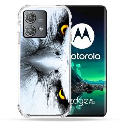 Coque Renforcée Pour Motorola Edge 40 Neo Animal Aigle Royal Blanc