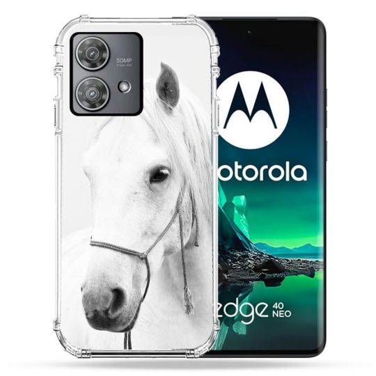 Coque Renforcée Pour Motorola Edge 40 Neo Animal Cheval Cristal