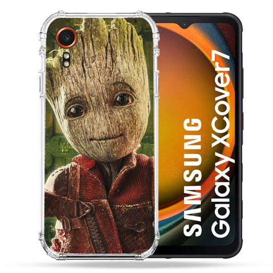 Coque Renforcée Pour Samsung Galaxy Xcover 7 Groot Vert