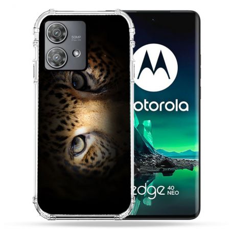 Coque Renforcée Pour Motorola Edge 40 Neo Animal Leopard Yeux