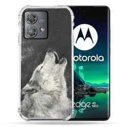 Coque Renforcée Pour Motorola Edge 40 Neo Animal Loup Hurlement