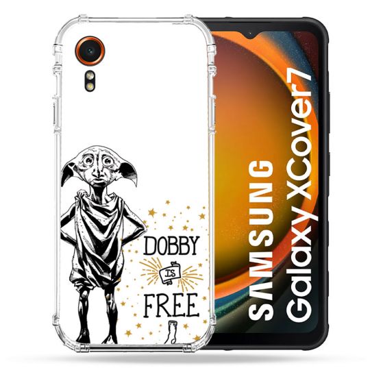Coque Renforcée Pour Samsung Galaxy Xcover 7 Harry Potter Dobby Free Blanc