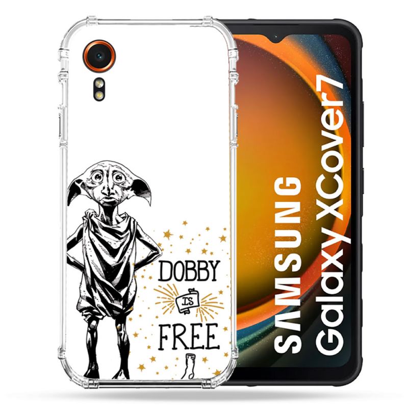 Coque Renforcée Pour Samsung Galaxy Xcover 7 Harry Potter Dobby Free Blanc