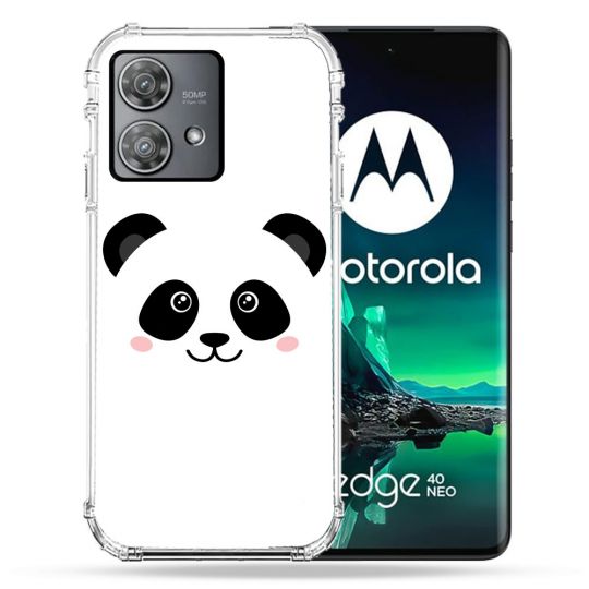 Coque Renforcée Pour Motorola Edge 40 Neo Animal Panda Blanc