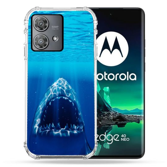 Coque Renforcée Pour Motorola Edge 40 Neo Animal Requin Dent
