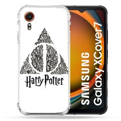 Coque Renforcée Pour Samsung Galaxy Xcover 7 Harry Potter Hollows triangle Blanc