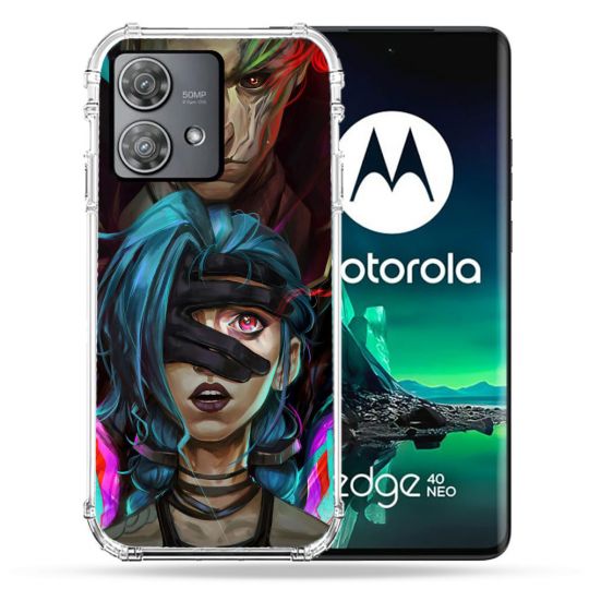 Coque Renforcée Pour Motorola Edge 40 Neo Arcane Jynx Bleu