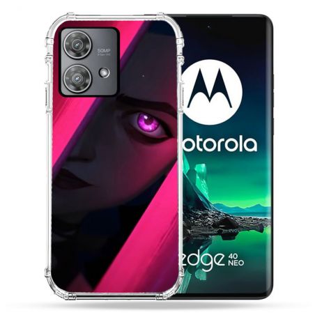 Coque Renforcée Pour Motorola Edge 40 Neo Arcane Jynx Rose