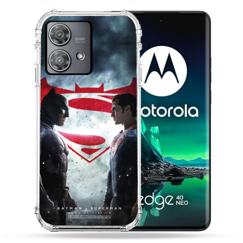 Coque Renforcée Pour Motorola Edge 40 Neo Batman VS Superman