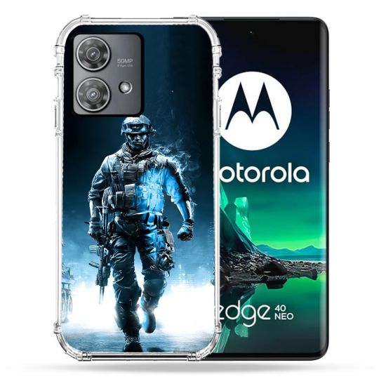 Coque Renforcée Pour Motorola Edge 40 Neo Call Of Duty Guerrier