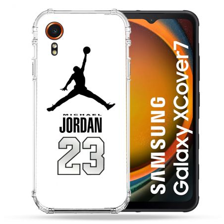 Coque Renforcée Pour Samsung Galaxy Xcover 7 Jordan 23 Blanc