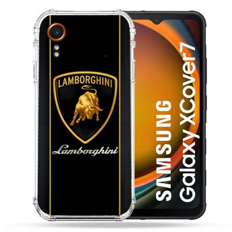 Coque Renforcée Pour Samsung Galaxy Xcover 7 Lamborghini Carbone