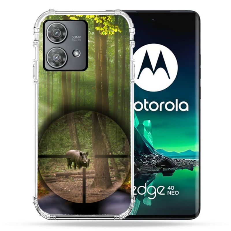 Coque Renforcée Pour Motorola Edge 40 Neo Chasse Sanglier Viseur