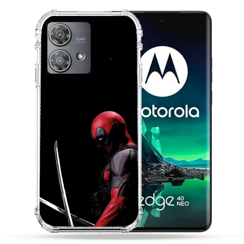 Coque Renforcée Pour Motorola Edge 40 Neo Deadpool Epee