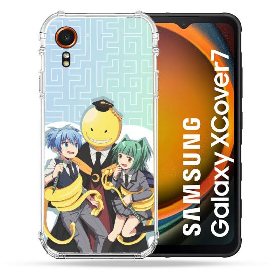 Coque Renforcée Pour Samsung Galaxy Xcover 7 Manga Assassination Classroom Kuro Trio