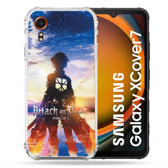 Coque Renforcée Pour Samsung Galaxy Xcover 7 Manga Attaque Titans Soleil