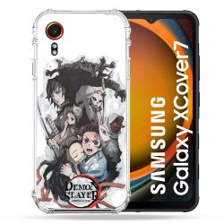 Coque Renforcée Pour Samsung Galaxy Xcover 7 Manga Demon Slayer Blanc