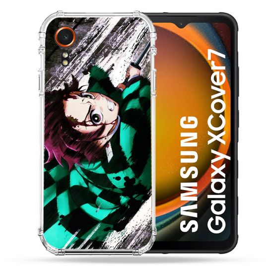 Coque Renforcée Pour Samsung Galaxy Xcover 7 Manga Demon Slayer Tanjiro
