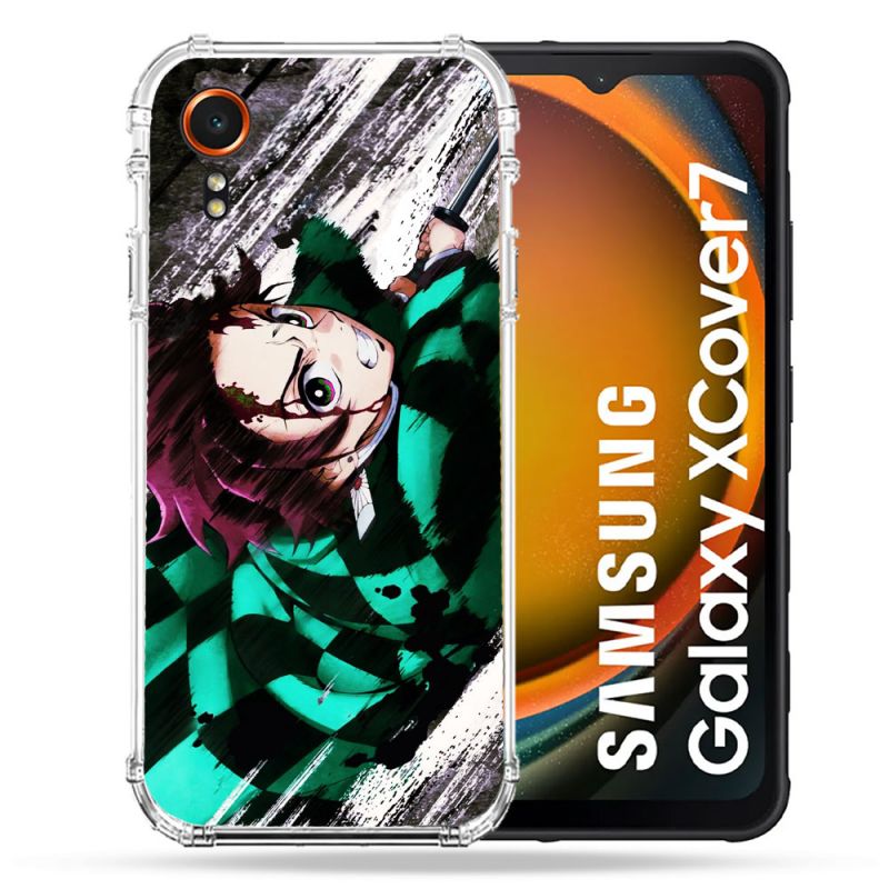Coque Renforcée Pour Samsung Galaxy Xcover 7 Manga Demon Slayer Tanjiro