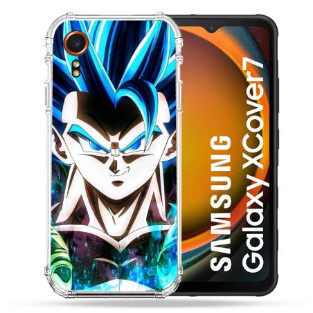 Coque Renforcée Pour Samsung Galaxy Xcover 7 Manga Dragon Ball Gogeta Visage