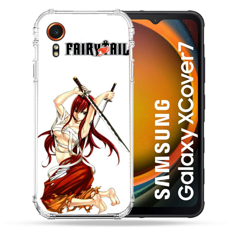 Coque Renforcée Pour Samsung Galaxy Xcover 7 Manga Fairy Tail Erza