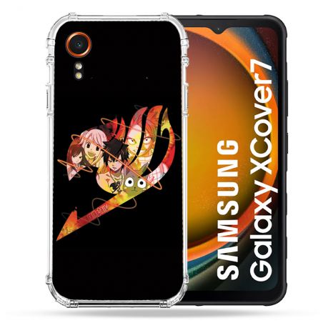 Coque Renforcée Pour Samsung Galaxy Xcover 7 Manga Fairy Tail Logo Noir