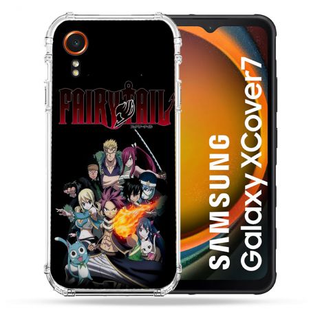 Coque Renforcée Pour Samsung Galaxy Xcover 7 Manga Fairy Tail Logo Team