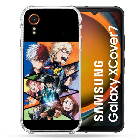 Coque Renforcée Pour Samsung Galaxy Xcover 7 Manga My Hero Academia Noir