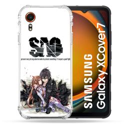 Coque Renforcée Pour Samsung Galaxy Xcover 7 Manga SAO sword Art Online Blanc