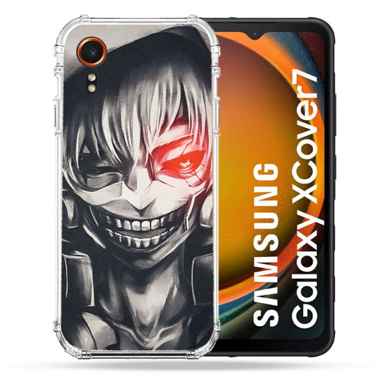 Coque Renforcée Pour Samsung Galaxy Xcover 7 Manga Tokyo Ghoul Kaneki Noir