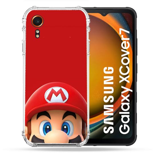 Coque Renforcée Pour Samsung Galaxy Xcover 7 Mario Rouge