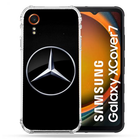 Coque Renforcée Pour Samsung Galaxy Xcover 7 Mercedes Carbone