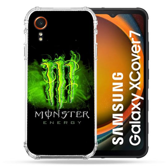 Coque Renforcée Pour Samsung Galaxy Xcover 7 Monster Energy Vert