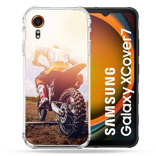 Coque Renforcée Pour Samsung Galaxy Xcover 7 Moto Cross Soleil