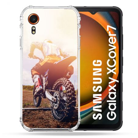 Coque Renforcée Pour Samsung Galaxy Xcover 7 Moto Cross Soleil