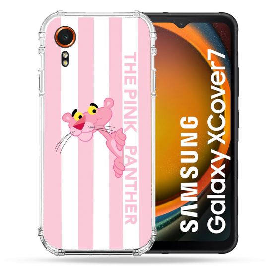 Coque Renforcée Pour Samsung Galaxy Xcover 7 Panthere Rose