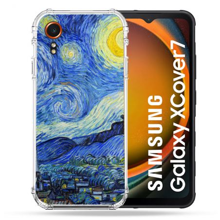 Coque Renforcée Pour Samsung Galaxy Xcover 7 Peinture La nuit étoilée