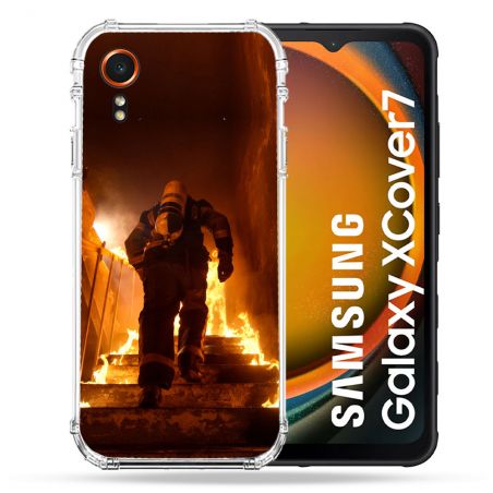 Coque Renforcée Pour Samsung Galaxy Xcover 7 Pompier Escalier