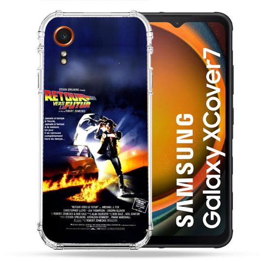 Coque Renforcée Pour Samsung Galaxy Xcover 7 Retour Vers Le Futur Affiche