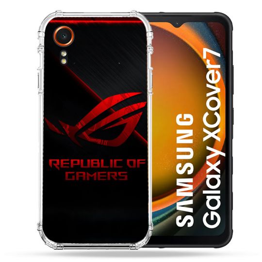 Coque Renforcée Pour Samsung Galaxy Xcover 7 ROG Rouge