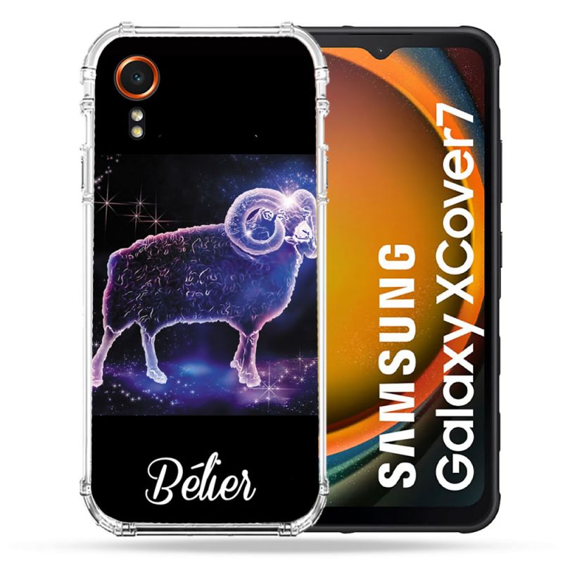 Coque Renforcée Pour Samsung Galaxy Xcover 7 Signe Zodiaque 2 Bélier