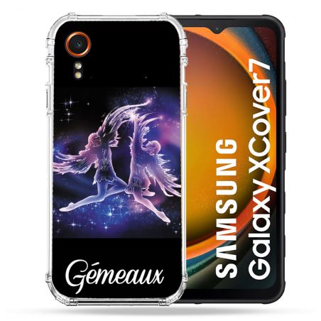 Coque Renforcée Pour Samsung Galaxy Xcover 7 Signe Zodiaque 2 Gémeaux